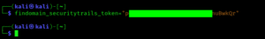 securitytrails API key seiing on findomain on Kali Linux securitytrails API key seiing on findomain on Kali Linux