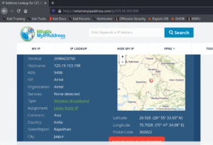 searching for IP address searching for IP address