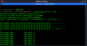 malfind on a specific PID malfind on a specific PID