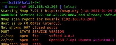 nmap scan result nmap scan result