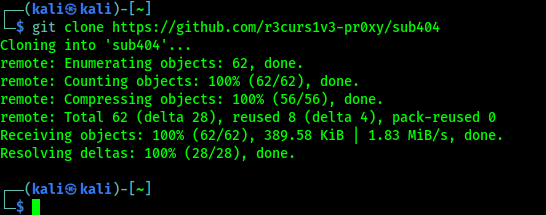sub404 clonning from github sub404 clonning from github