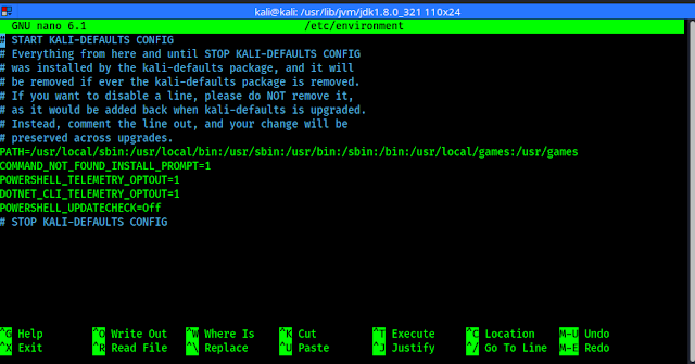 java environment editing for setting the path java environment editing for setting the path