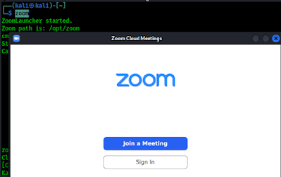 Zoom on our linux terminal Zoom on our linux terminal