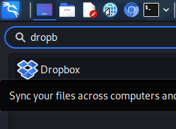 dropbox on kali linux application menu dropbox on kali linux application menu
