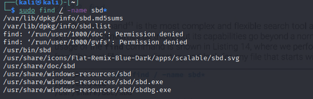 find command find command