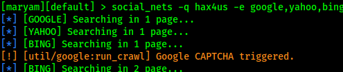 Google captcha errors caused by bot