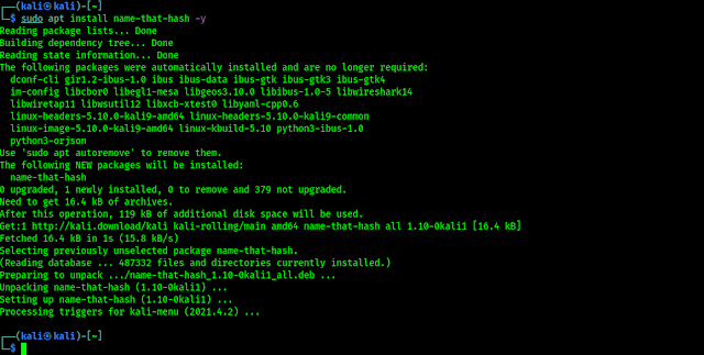 installing name that hash on kali linux installing name that hash on kali linux