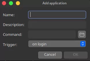 Add autostart apps Add autostart apps