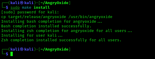 Installation of AngryOxide on Kali Linux Installation of AngryOxide on Kali Linux