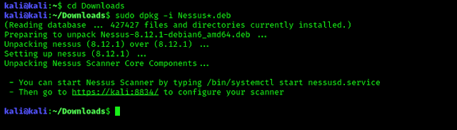 Installing Nessus deb file in Kali Linux Installing Nessus deb file in Kali Linux