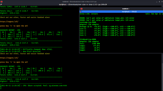 Mining Monero with temperature Mining Monero with temperature