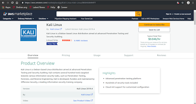 kali linux in AWS kali linux in AWS
