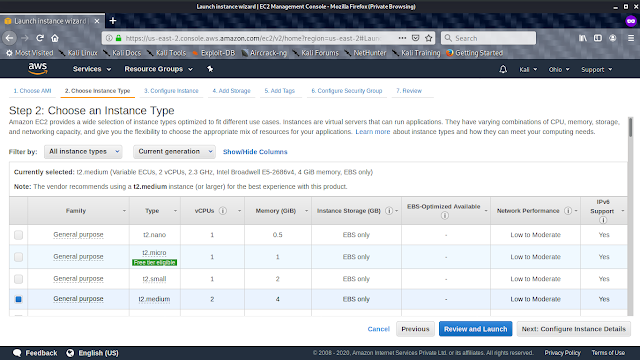 instance type instance type