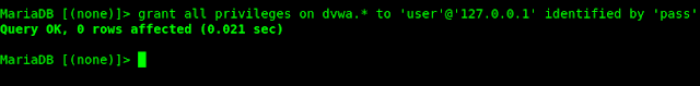 grant user privileges over database grant user privileges over database