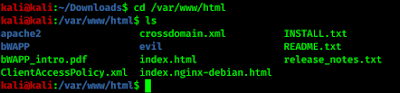bWAPP in apache folder bWAPP in apache folder