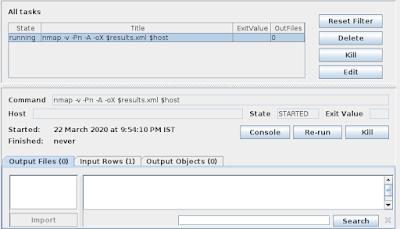 nmap scanning on MagicTree nmap scanning on MagicTree