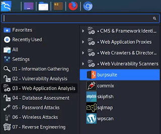 Burp suit in Kali Linux Burp suit in Kali Linux