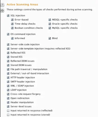 scanners options in burpsuite in Kali Linux scanners options in burpsuite in Kali Linux