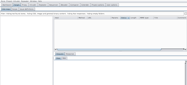 burp suite main menu burp suite main menu