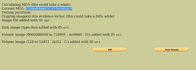 MD5 hashing of the image file MD5 hashing of the image file