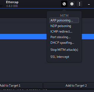 ARP poisining in ettercap