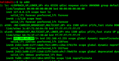 ip addr in the place of ifconfig