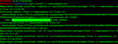 installing requirements for FinalRecon installing requirements for FinalRecon