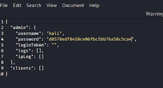 modify and save the maindb.json file modify and save the maindb.json file