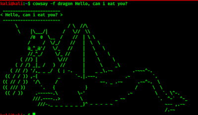 dragon in cowsay dragon in cowsay