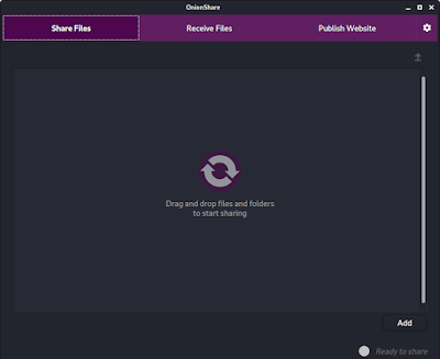 OnionShare in Linux OnionShare in Linux