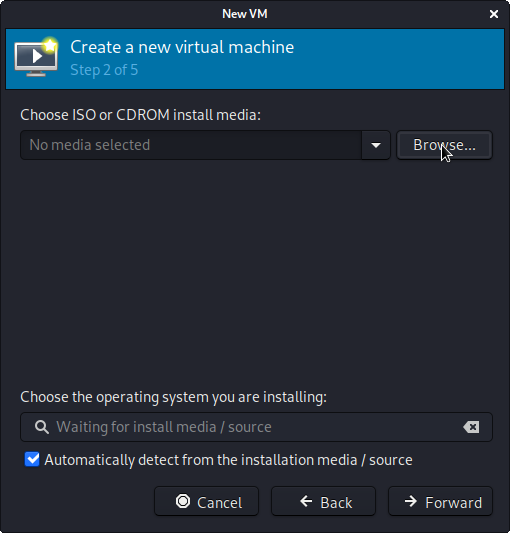 Selecting the OS image