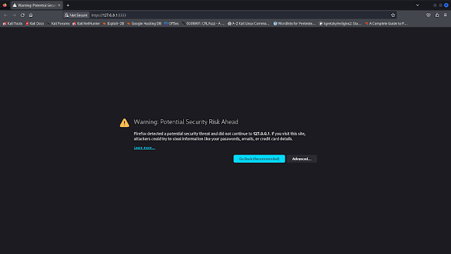 Got an warning on gophish web Got an warning on gophish web