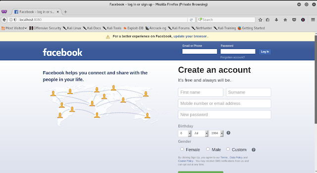 Facebook phishing page Facebook phishing page