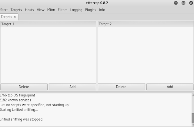 ettercap targets ettercap targets