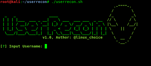 userrecon main menu userrecon main menu