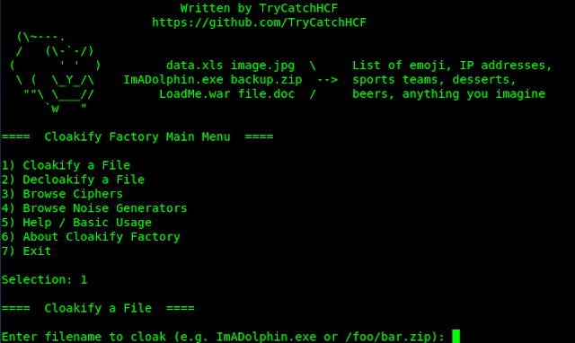 cloakify a file cloakify a file