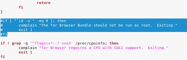 run tor as root run tor as root