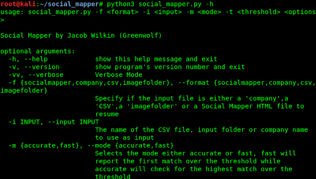 help menu of social mapper help menu of social mapper