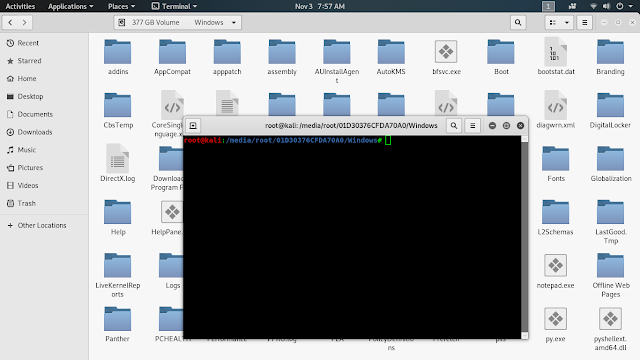 Treminal in windows folder Treminal in windows folder