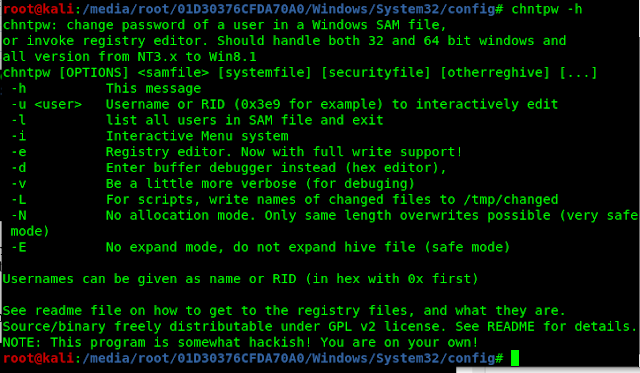chntpw reset password of windows chntpw reset password of windows