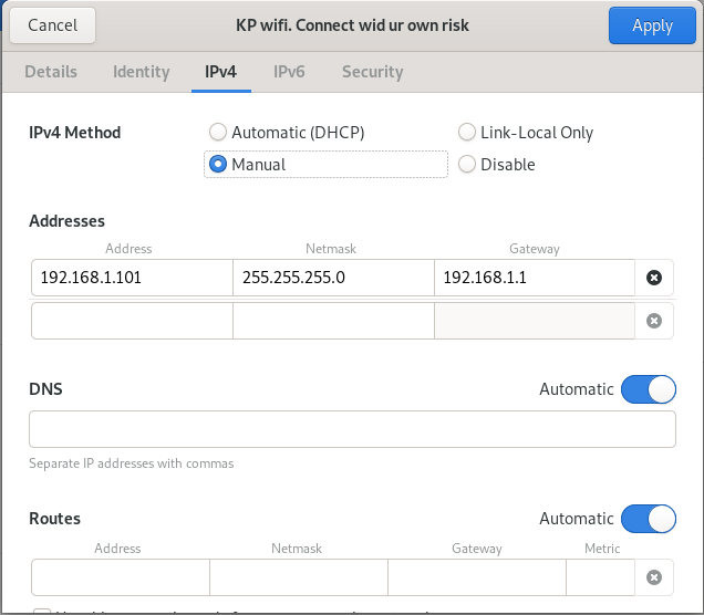 fixing local ip fixing local ip