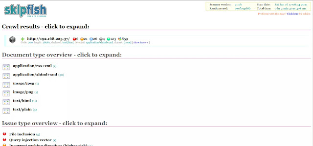 report generated by skipfish report generated by skipfish