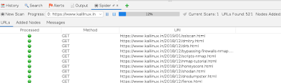 spider is started on ZAP spider is started on ZAP
