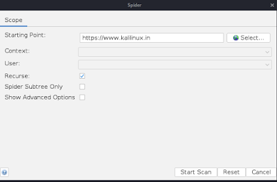 starting spider using ZAP starting spider using ZAP