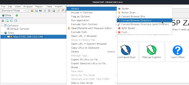 ZAP forced browse directory ataack on kali linux ZAP forced browse directory ataack on kali linux