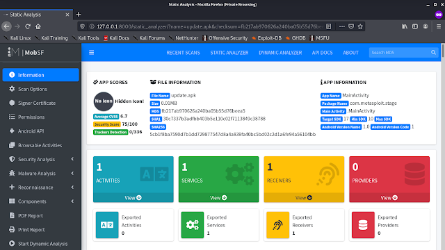 Mobile Security Framework Analysis Result Mobile Security Framework Analysis Result