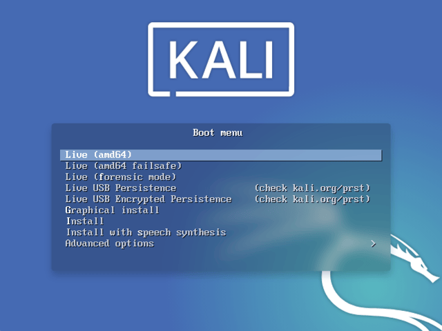 Kali Linux Boot Screen Kali Linux Boot Screen