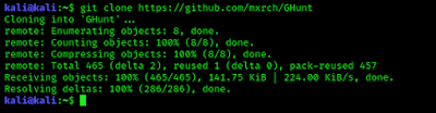 cloning GHunt from GitHub