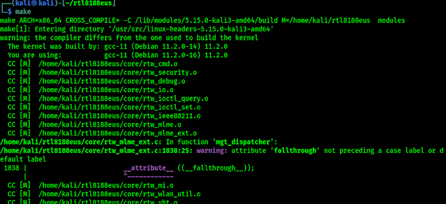 compilation process of wifi driver on kali linux compilation process of wifi driver on kali linux