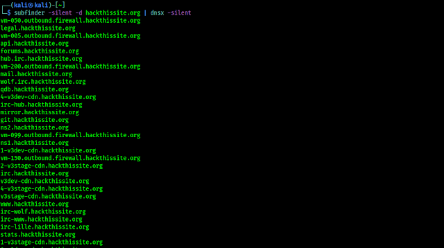 dnsx with subfinder dnsx with subfinder